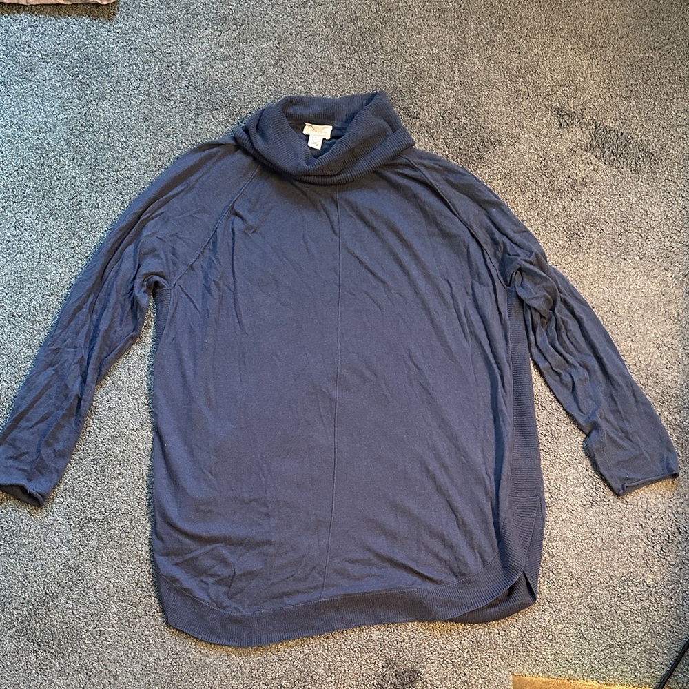 Caslon Blue Turtleneck Sweater